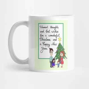 Family Greating for Christmas time Mug